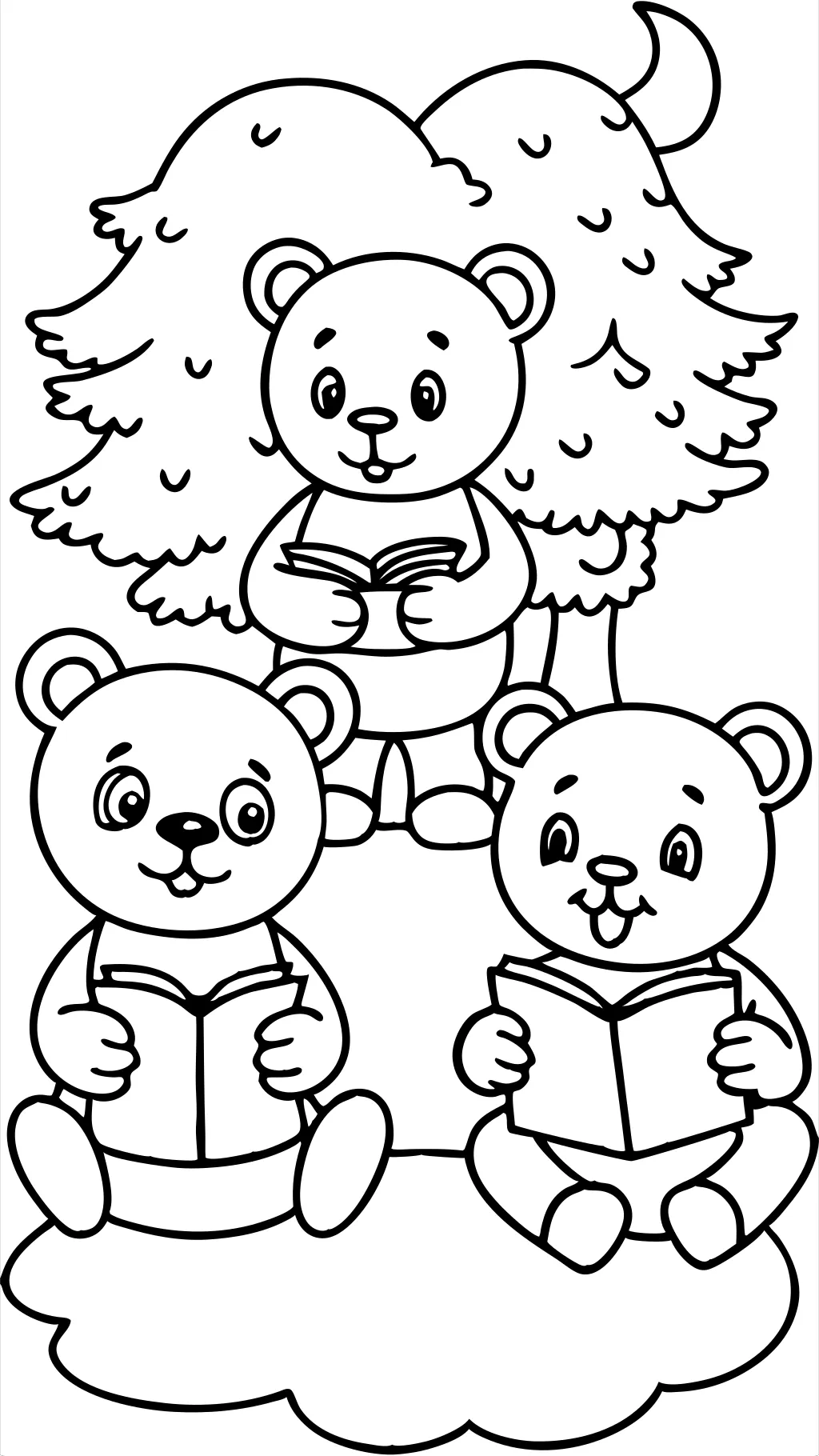 three little bears coloring pages